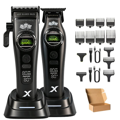Professional Barber Hair Clipper – 5-Speed, 8000RPM, Brushless Motor, Detachable Blade