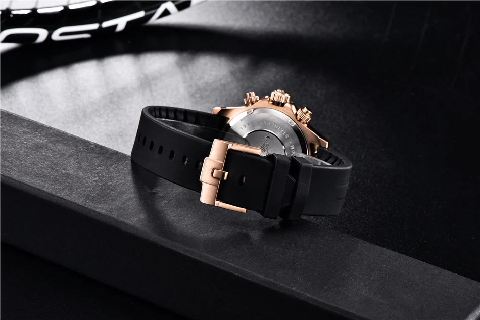 PAGANI DESIGN Men's Luxury Chronograph Watch – 100M Waterproof, Quartz Sport Wristwatch, Gift