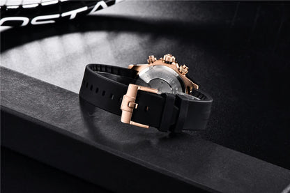 PAGANI DESIGN Men's Luxury Chronograph Watch – 100M Waterproof, Quartz Sport Wristwatch, Gift