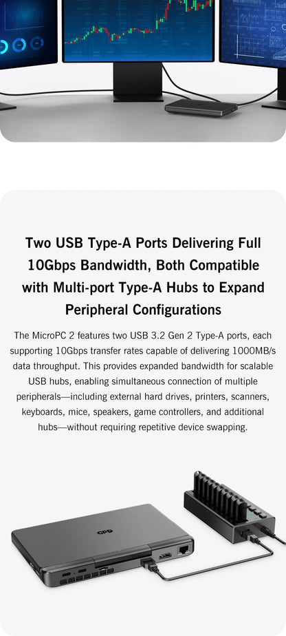 GPD MicroPC 2 – 7" Mini Laptop, Intel i3-N300, 16GB DDR5, 512GB SSD, Touch Screen, Windows 11