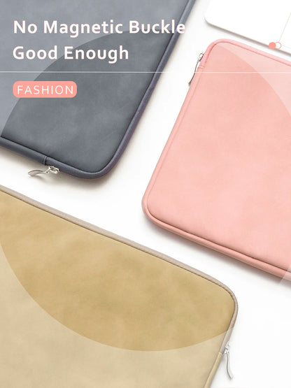 EGYAL Laptop Sleeve Bag – PU Zipper, 13–16", MacBook Air/Pro, Dell, Xiaomi, Huawei, 3 Colors