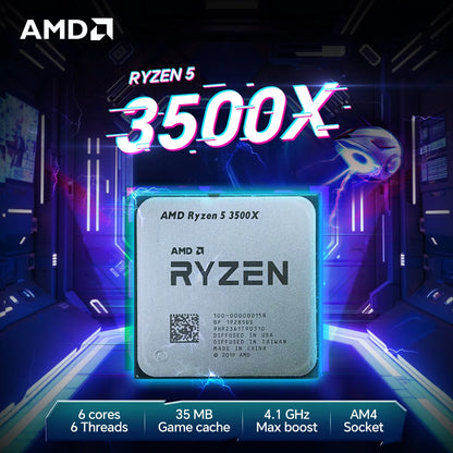 AMD Ryzen 5 3500X AM4 Processor – 6-Core, 3.6GHz, 65W