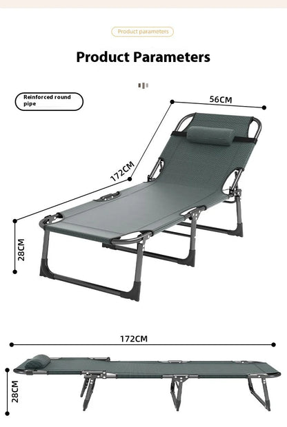 GIANXI Foldable Outdoor Recliner Bed – Lightweight Portable Camping Lounger, Easy Storage