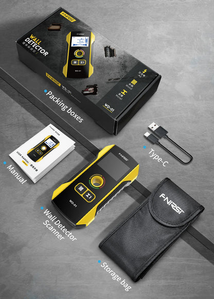 FNIRSI Wall Scanner – Metal Detector for AC Cables, Wires & Wood Studs