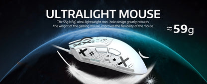 Attack Shark R1 Wireless Gaming Mouse – 18K DPI, 55g, Tri-Mode (2.4G/BT5.2/Wired), 20M Clicks