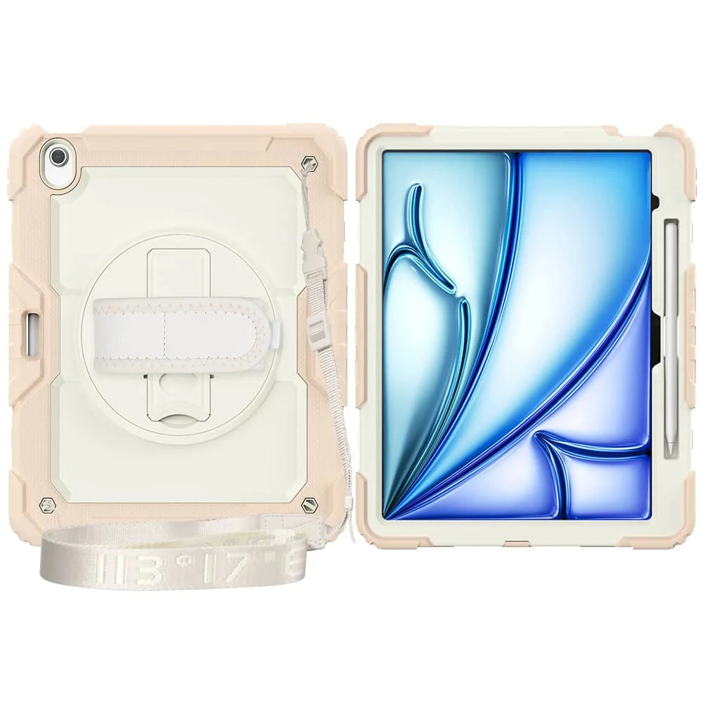 WeFor Heavy Duty iPad Case – Screen Protector, Shoulder Strap & Pencil Holder for iPad 11 A16, Air 11 & Air 13 M3 (2025)