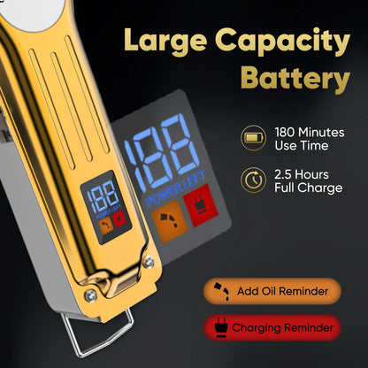 Sejoy Professional Hair Clipper Combo Kit | Cordless Rechargeable | Barber Haircut Machine