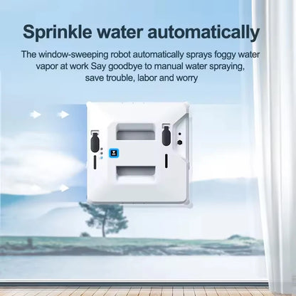 Window Washer Robot W140 – Dual Water Spray, Remote Control, Anti-Fall, EU/UK/US Plug