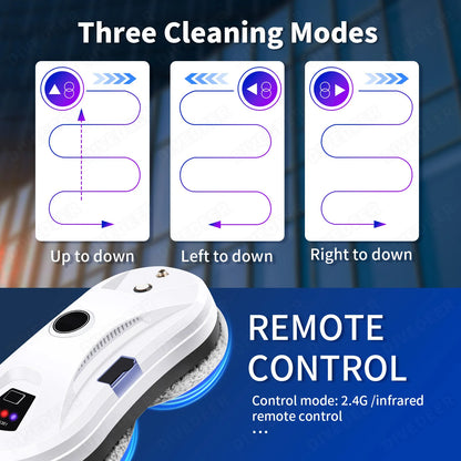 DIVEDEER Intelligent Window Cleaner – Automatic Water Spray, Anti-Fall Magnetic Glass Cleaner