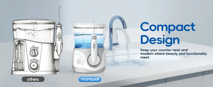 Home Water Flosser 600ml | 10 Pressure Settings | 6 Nozzles | EU Plug | Professional Oral Irrigator