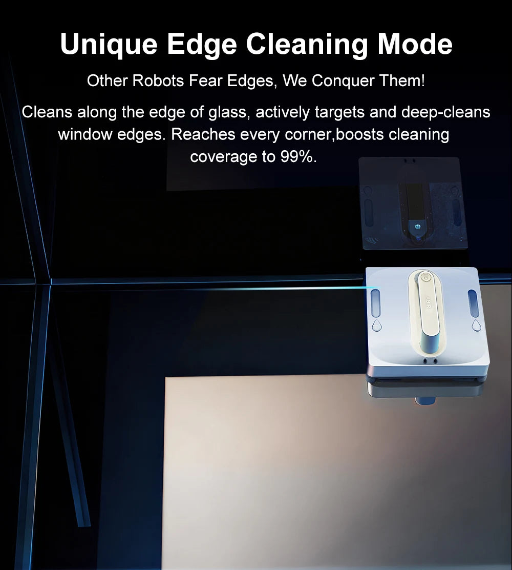 ABIR WD9 Robot Window Vacuum Cleaner – 9000Pa, 4-Way Water Spray, Laser Sensor, Wet & Dry