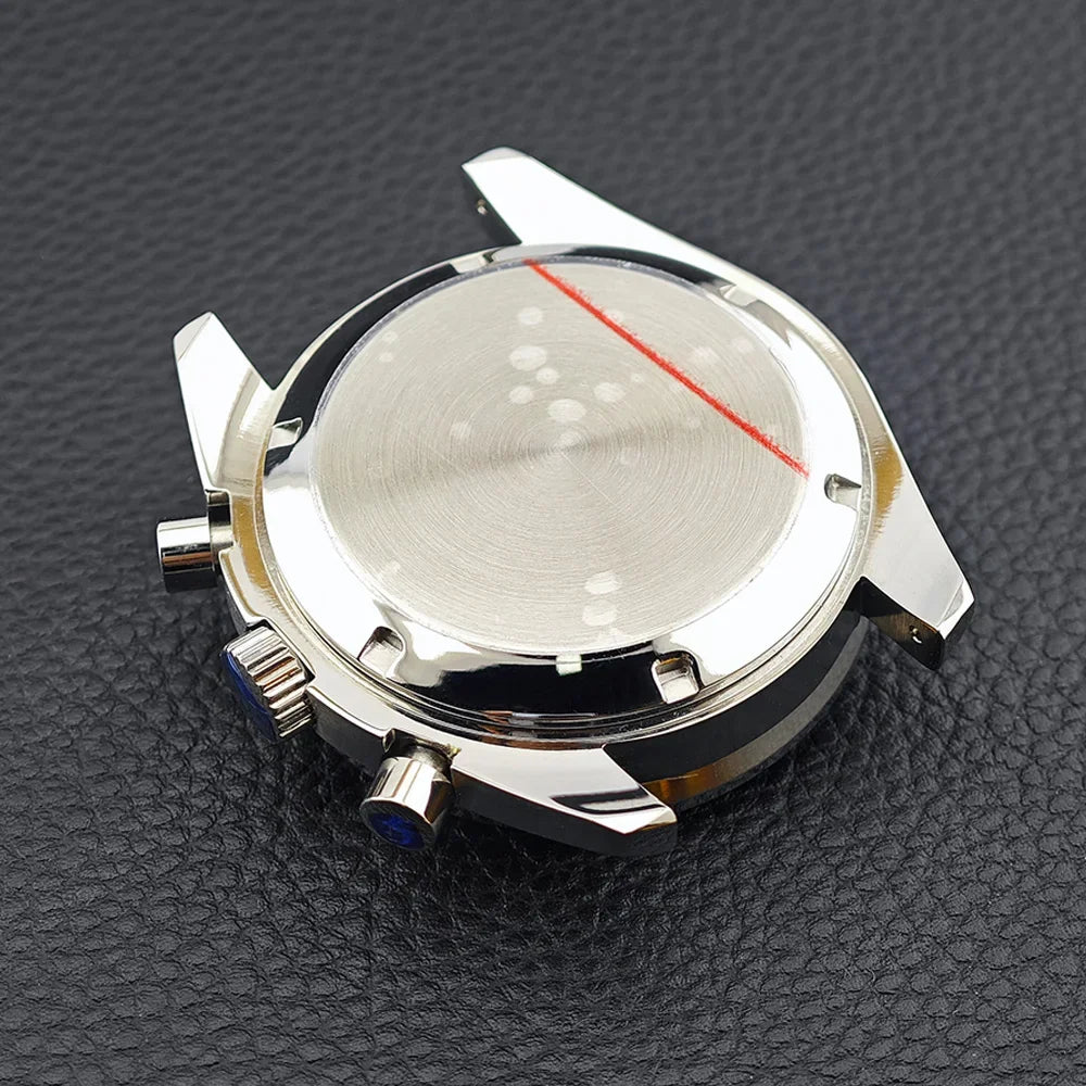39.7mm Men's Watch Case for VK63 Movement – Metal Case with 20mm Strap Fit & Watch Box