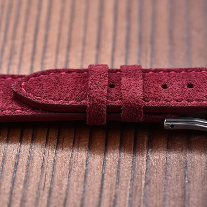 Vintage Suede Leather Watch Band – Quick Release 18/19/20/22mm for Men & Women