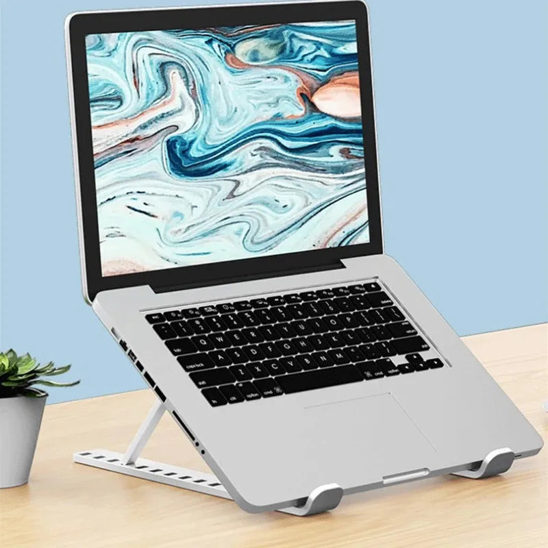 Adjustable Foldable Laptop Stand 7-Level – Portable ABS Holder for MacBook, iPad, Lenovo, Tablet