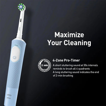 Oral-B D100 Vitality Electric Toothbrush – 2D Cleaning, 10000RPM, Timer, Inductive Charger