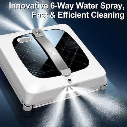ABIR WD10 Window Cleaning Robot – Dual Roller Brushes, 10000Pa Suction, 6-Way Water Spray & Remote
