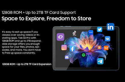 Blackview Tab 60 Pro Tablet – 10.1" HD+ IPS, Android 14, 8GB RAM, 128GB, 7700mAh, Widevine L1