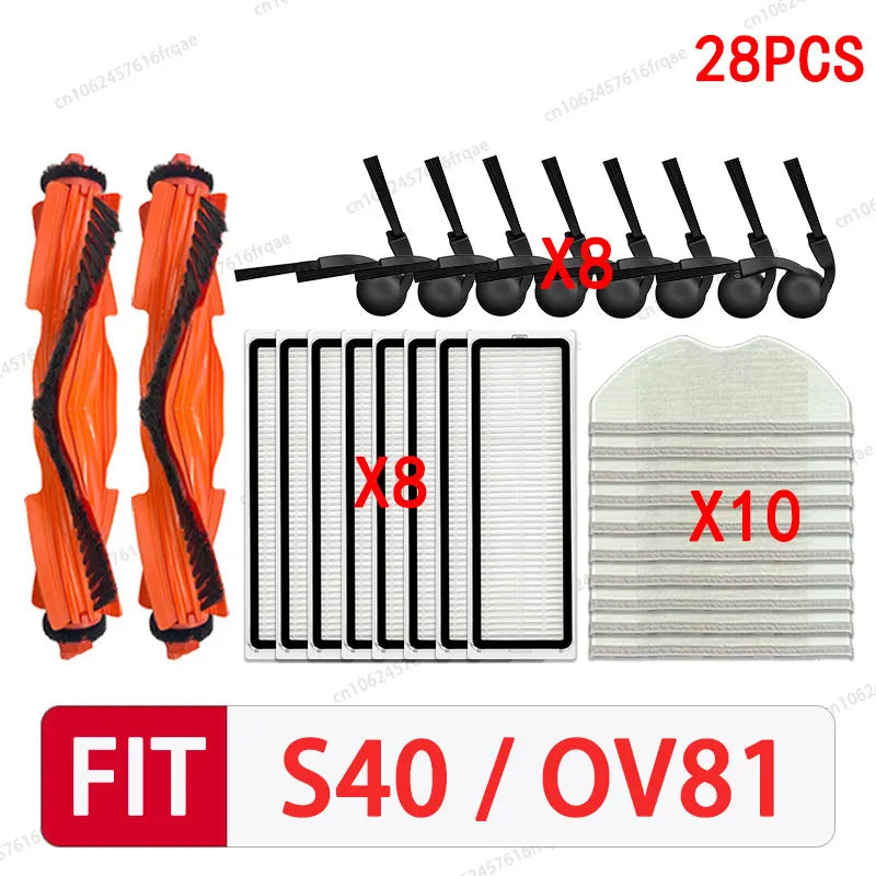 Xiaomi S40 / OV81 Robot Vacuum Spare Parts – Brush, Filter, Mop & Dust Bag