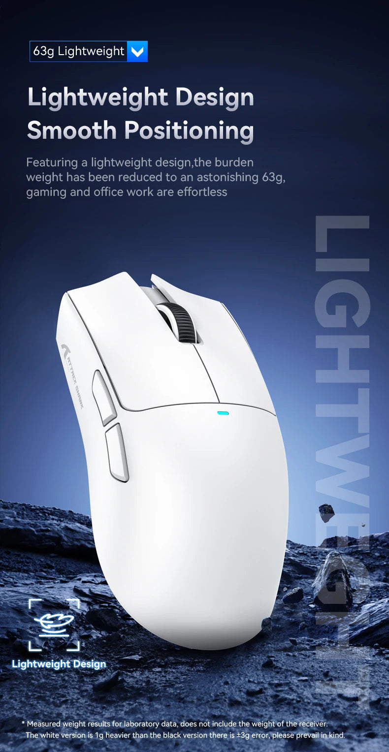 ATTACK SHARK X11 Lightweight Wireless Gaming Mouse – 22K DPI, PAW3311