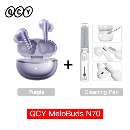 QCY MeloBuds N70 Wireless Earbuds – ANC, Bluetooth 6.0, LDAC, 50H, IPX5