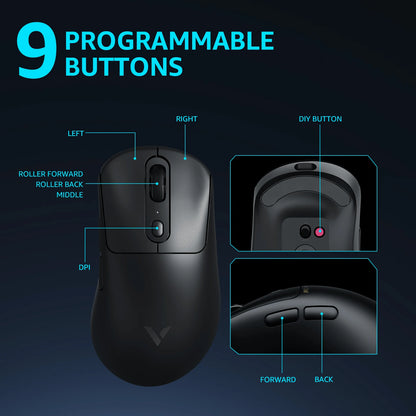 Rapoo VT3 GEN-2 Wireless Gaming Mouse – 53g, 8KHz, 26000DPI, 10 Buttons