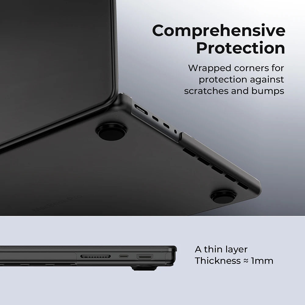 Ultra Thin MacBook Hard Shell Case — Pro 14/16 M4/M5 & Air 13 M4/M3/M2 (2022–2025)