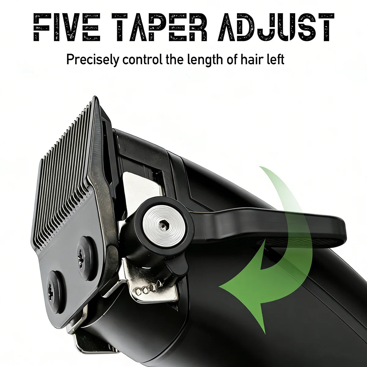 Professional Barber Hair Clipper – 5-Speed, 8000RPM, Brushless Motor, Detachable Blade