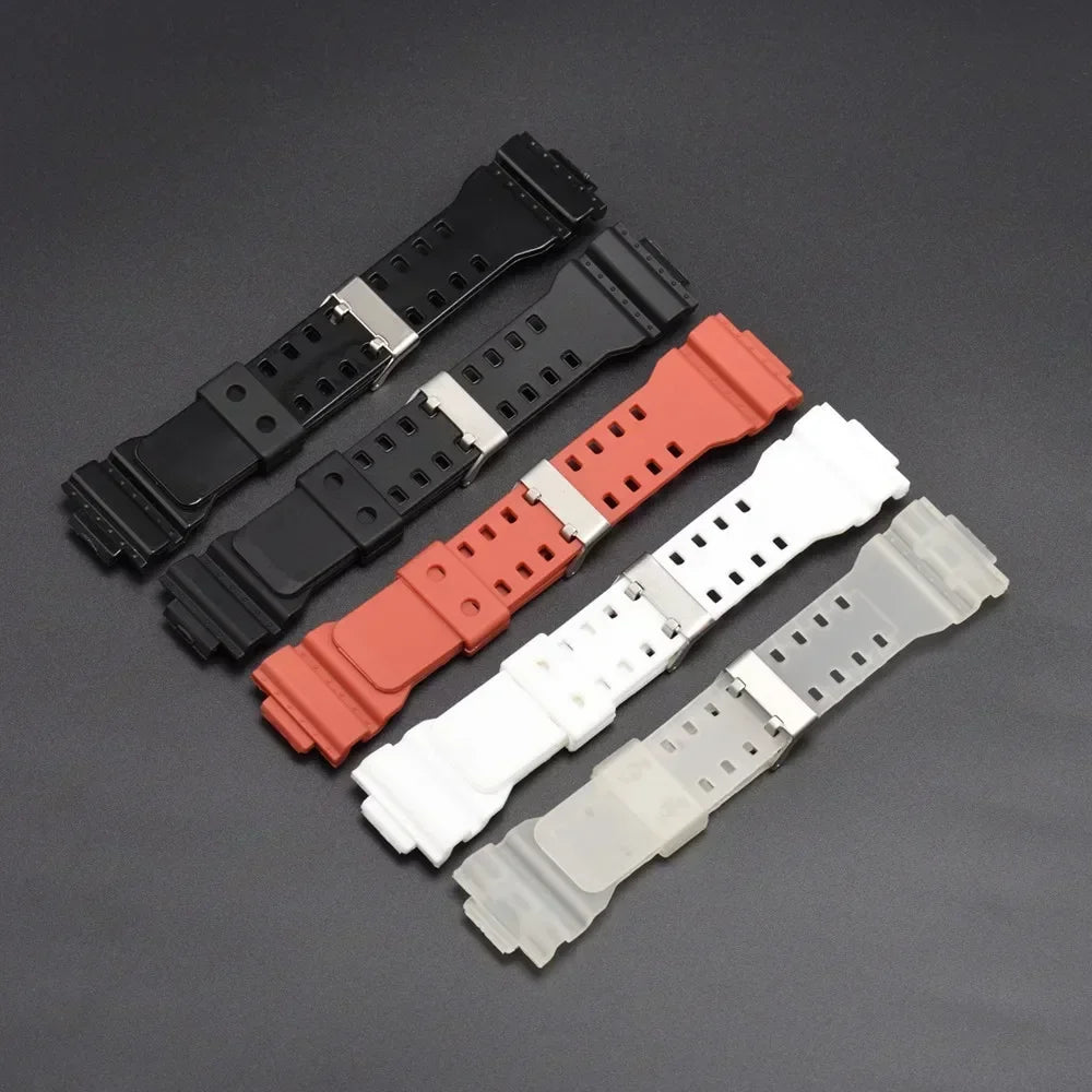 Silicone Replacement Watch Strap for Casio G-Shock GA-100/110/200/400/700 – 16mm Resin Band