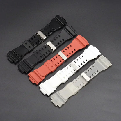 Silicone Replacement Watch Strap for Casio G-Shock GA-100/110/200/400/700 – 16mm Resin Band