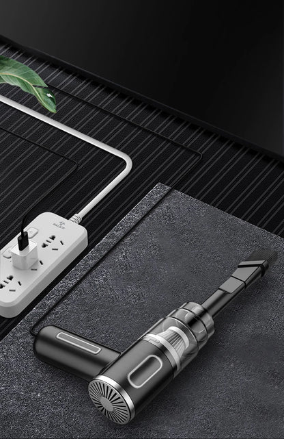 Portable wireless handheld vacuum cleaner with HEPA filter and 2000mAh battery, designed for car and home cleaning.