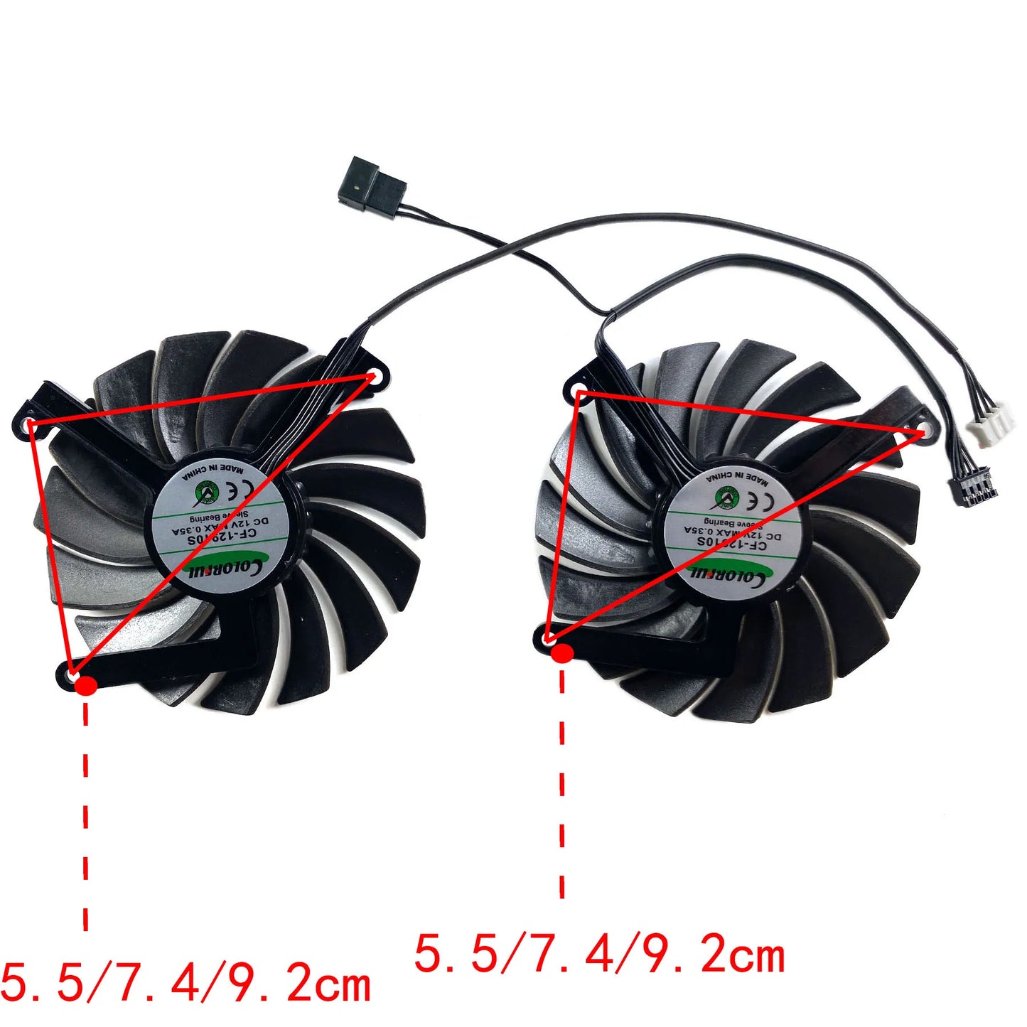 PNY GeForce RTX 3060 / 3060 Ti VERTO Dual Fan Replacement — CF-12910S
