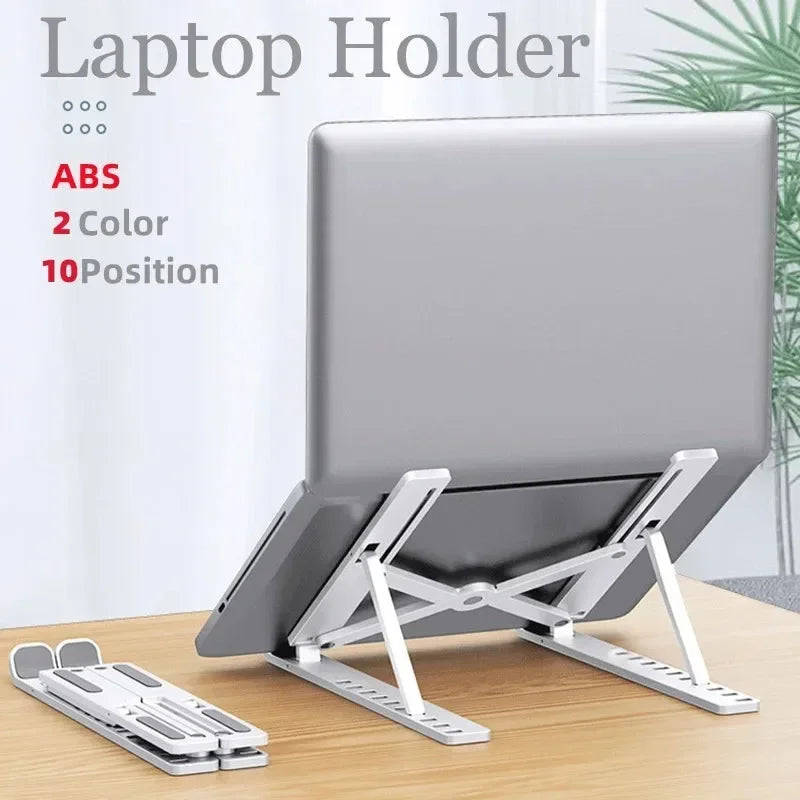 Adjustable Foldable Laptop Stand 7-Level – Portable ABS Holder for MacBook, iPad, Lenovo, Tablet