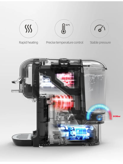HiBREW H2B 5-in-1 Multiple Capsule Coffee Machine – 20Bar, Nespresso, Dolce Gusto & More