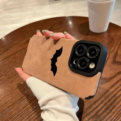 Cool Bat leather iPhone case by R.E.D. Shopping, shockproof silicone cover with bat design for iPhone protection.