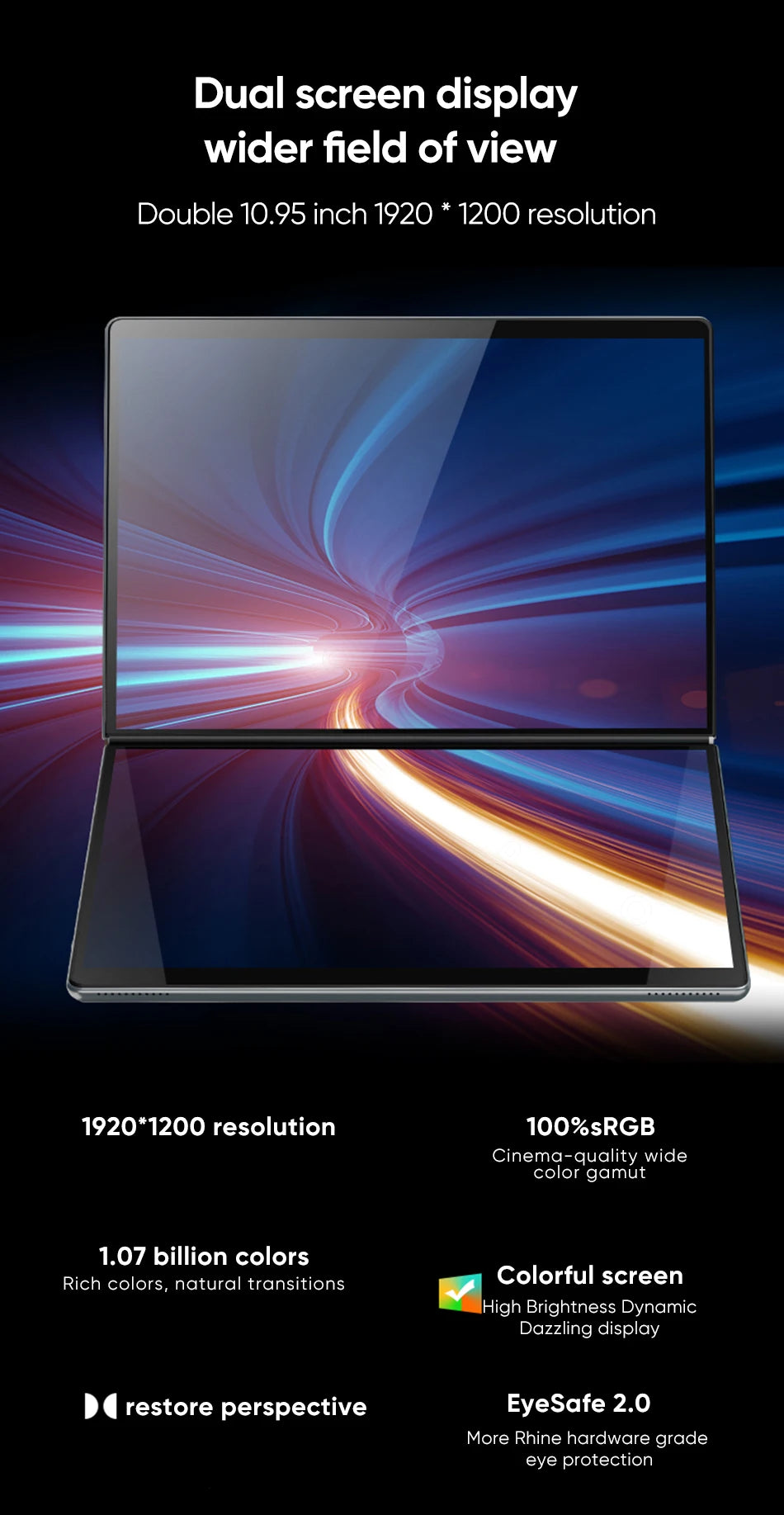 Topton Dual Screen Laptop 10.95" — Intel i3-1215U / N100, IPS Touch, WiFi 6, Windows 11