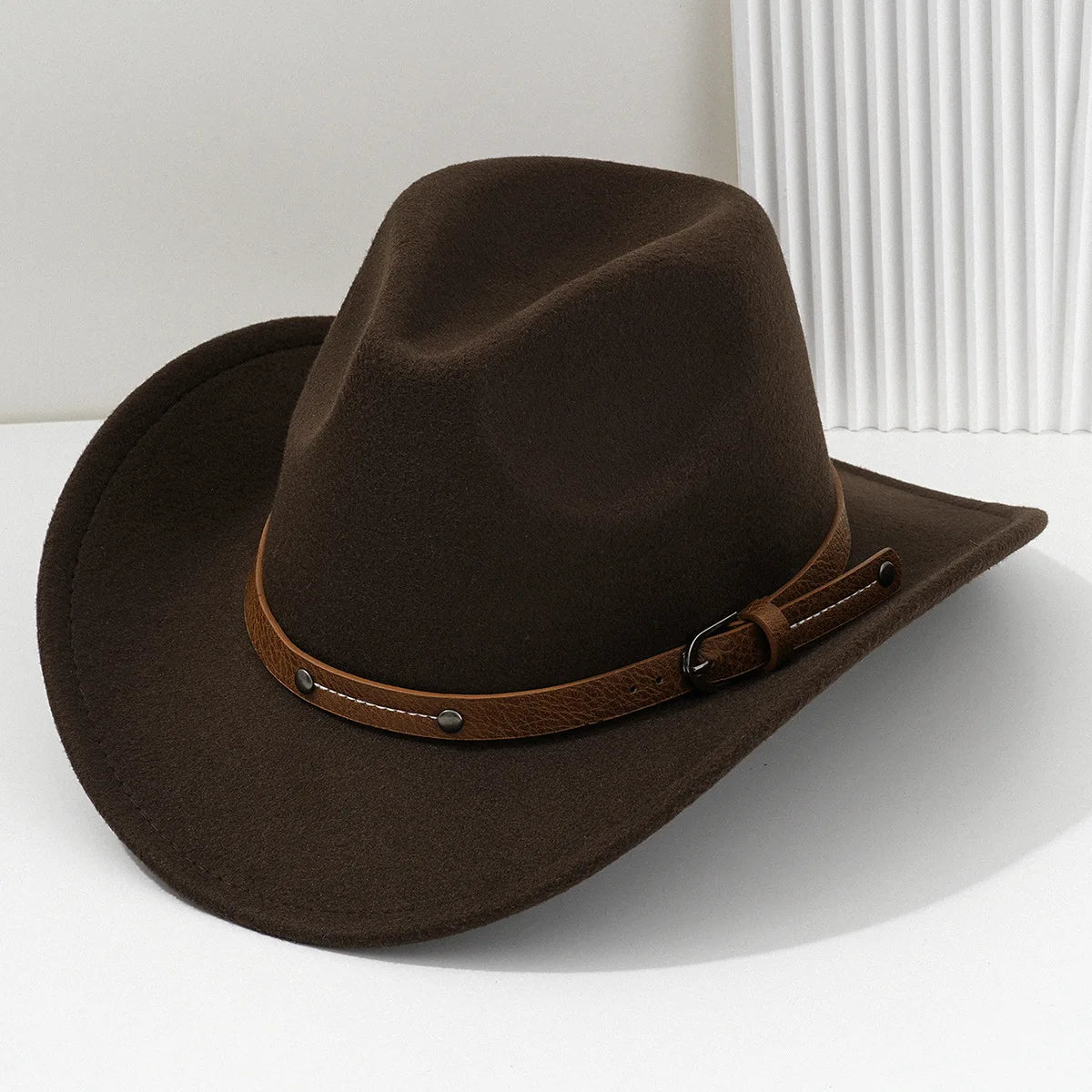 R.E.D. Wool Fedora Hat in classic unisex style, featuring a wide brim and textured wool material for all-season wear.