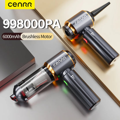 CENRR Mini Car Vacuum Cleaner – 998000Pa, Cordless, Handheld, Blower