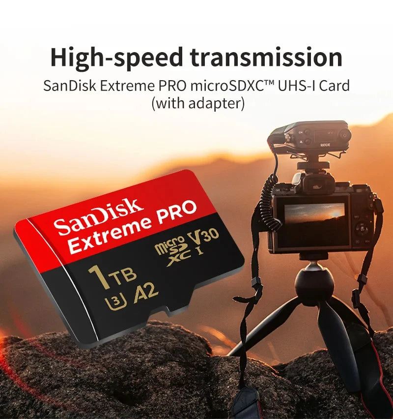 SanDisk Micro SD Card – 32GB to 512GB Class 10 A1 UHS-I