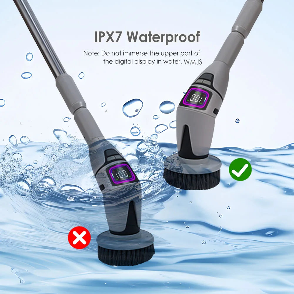10-in-1 Electric Cleaning Brush | Multifunctional | Bathroom & Toilet | Voice Announcement