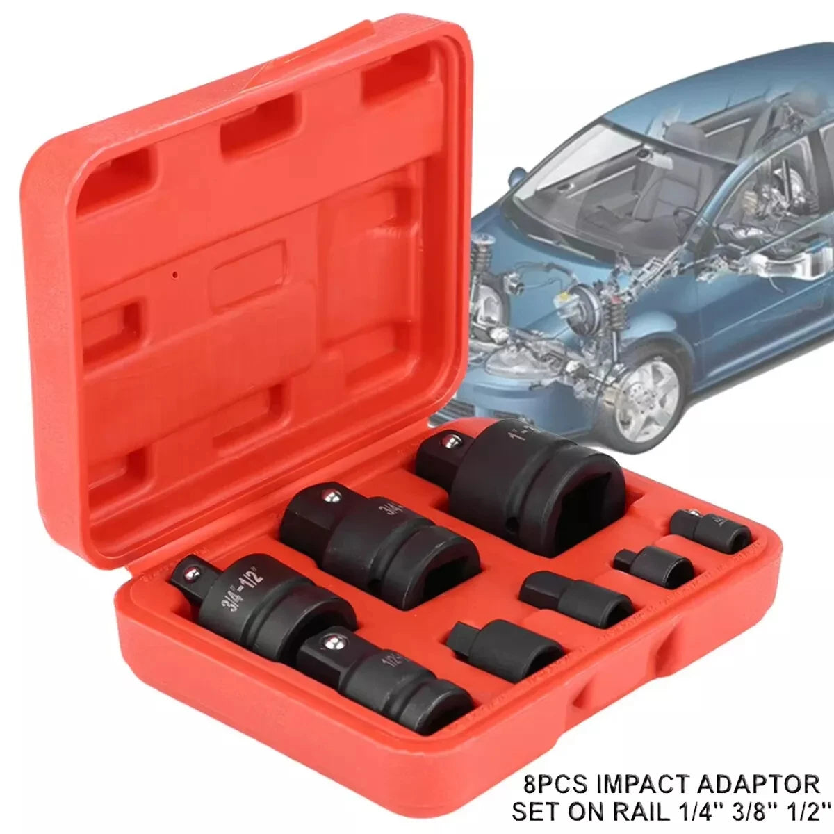 8-Piece Impact Socket Adapter Set – CR-V Drive Converter Kit