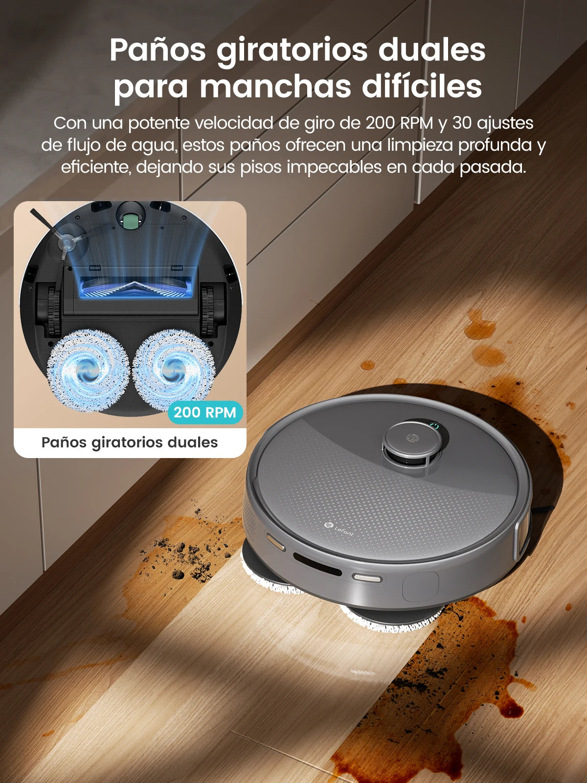 Lefant M3 Max Robot Vacuum & Mop – 20,000PA Suction, Anti-Tangle, Dual Spinning Mop, Auto Mop Washing | US/Mexico