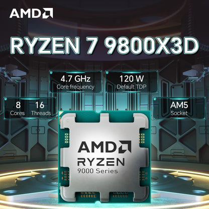 AMD Ryzen 7 9800X3D – 8-Core Gaming Processor (AM5, No Fan)