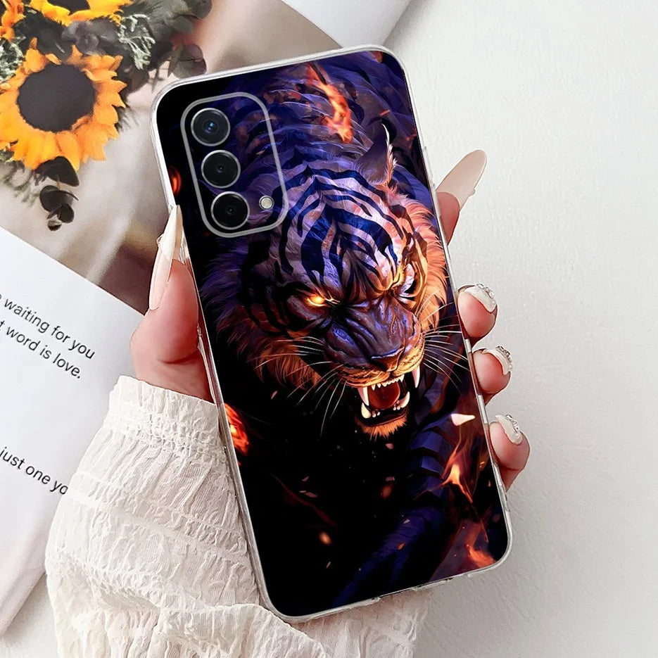 Luxury Painted Soft Silicone Case for Oppo A74 5G – Shockproof Back Cover