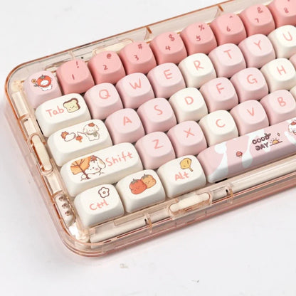 MOA Profile Cute Fall Puppy Gradient Keycap Set – Mechanical Keyboard