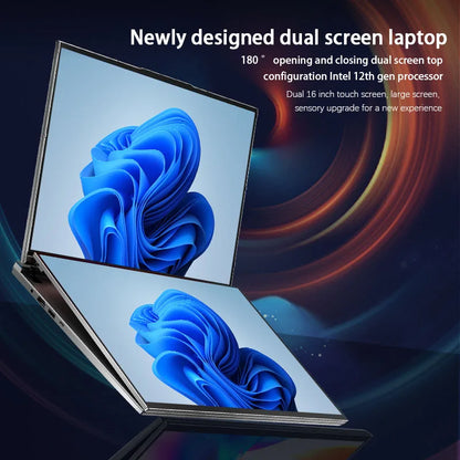 CRELANDER 16" Dual Touch Screen Laptop – Intel Core i7-1260P, 16/32/64GB DDR4, up to 4TB SSD, Windows 11