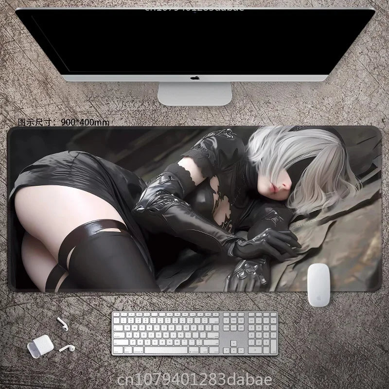 NieR: Automata Leather Gaming Mouse Pad — Waterproof Desk Mat, E-Sports