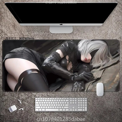 NieR: Automata Leather Gaming Mouse Pad — Waterproof Desk Mat, E-Sports