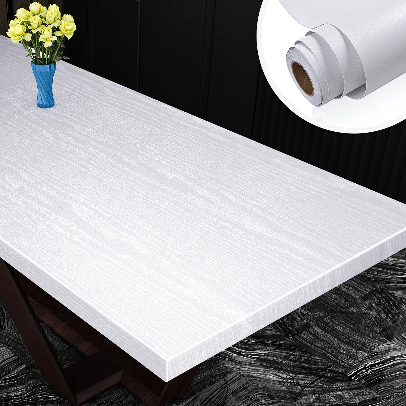 Self-Adhesive Waterproof Wood Effect Wallpaper Roll – PVC Vinyl