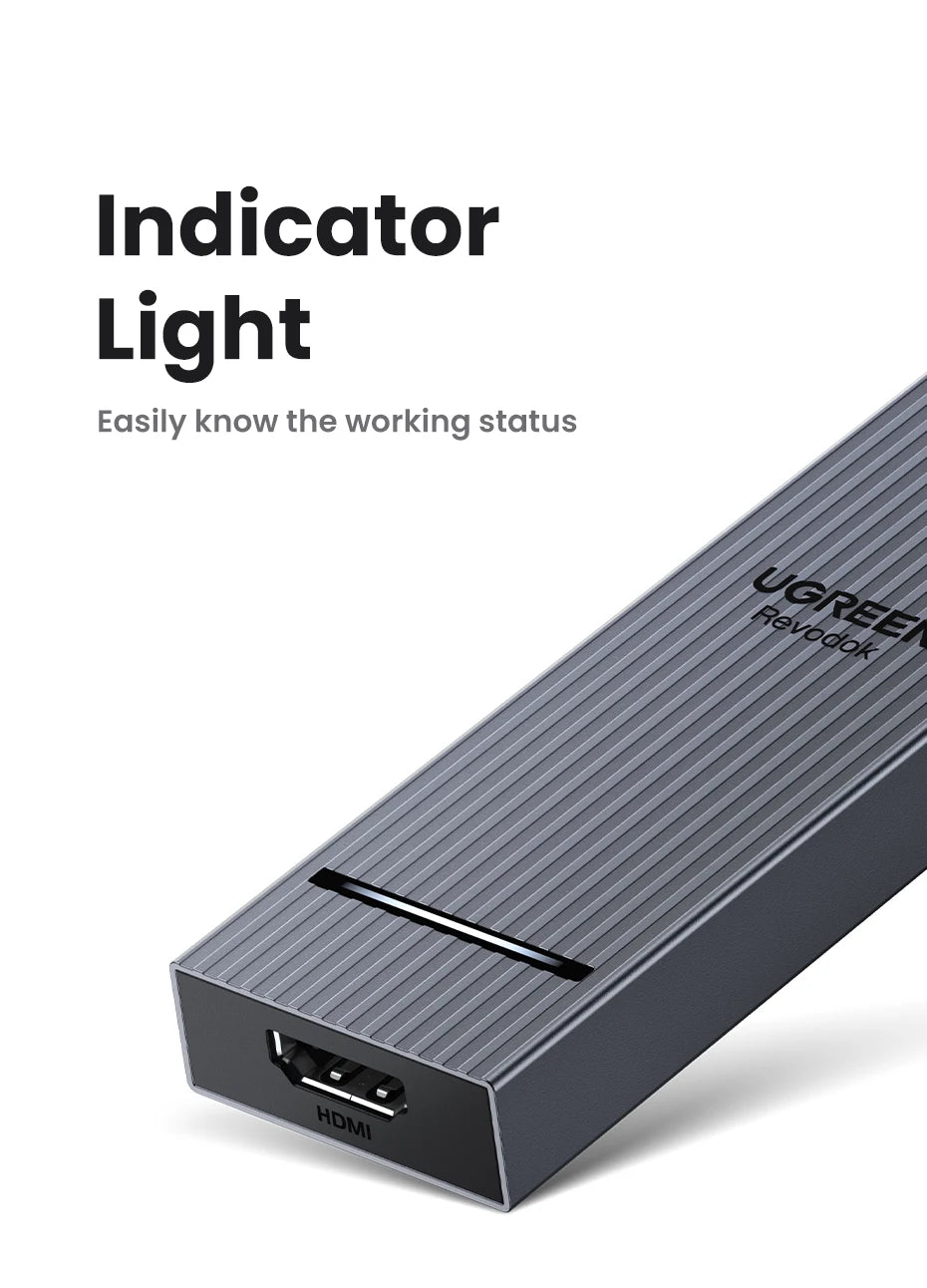 UGREEN USB-C Hub 10Gbps – 4K60Hz HDMI, PD100W, USB 3.2, for MacBook Pro/Air, iPad, Steam Deck, ROG Ally, Legion Go