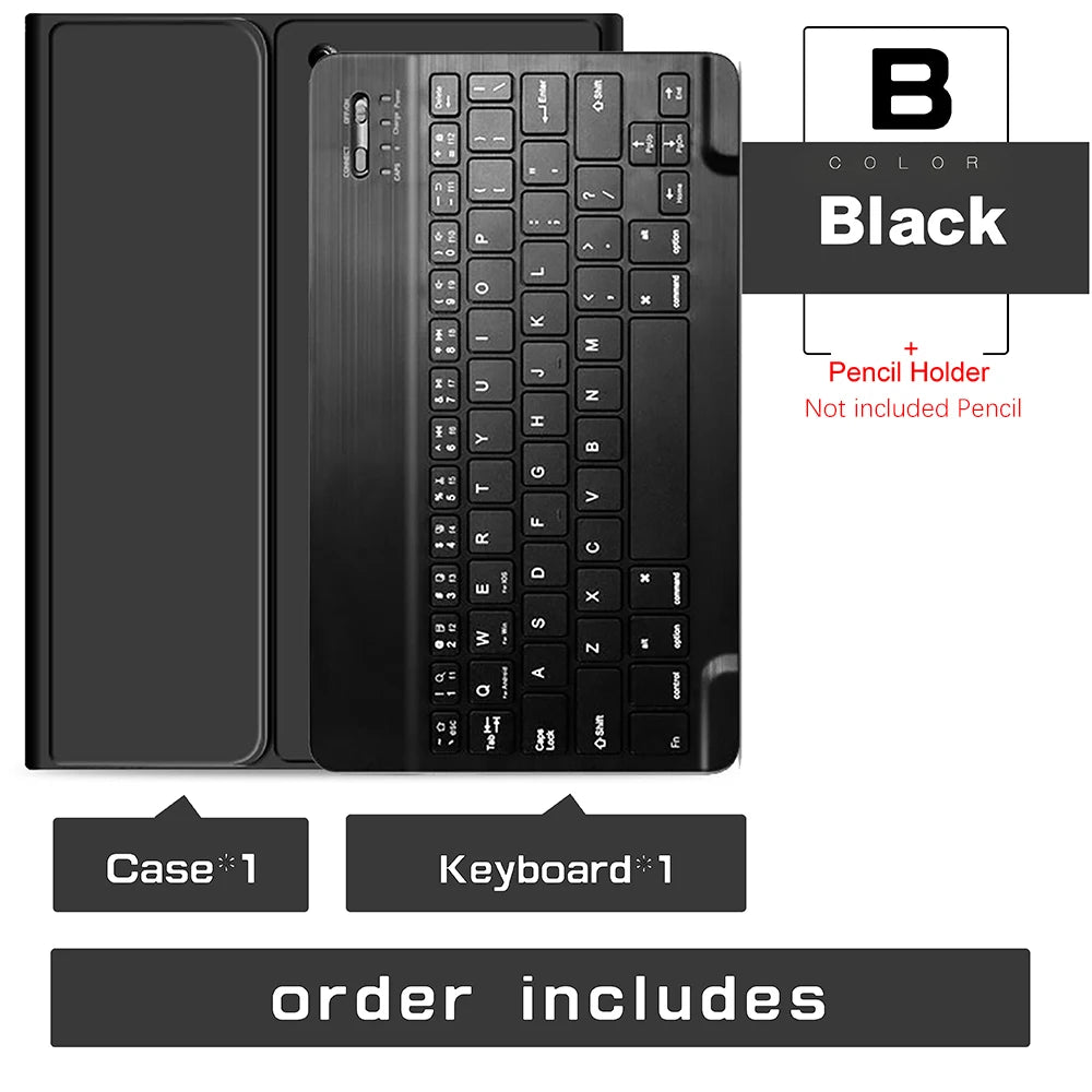 Wireless Magic Keyboard & Mouse Case for iPad Pro 11/13, Air 11/13, iPad 7-10 Gen – Bluetooth, Touchpad